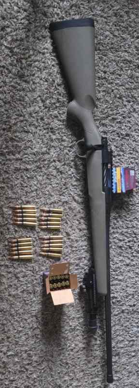 Mossberg Partriot bolt-action .308 w/ Bipod + Ammo