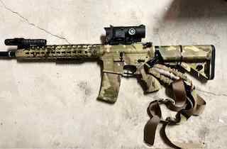 CAMO AIRSOFT AR RIFLE *REDUCED*