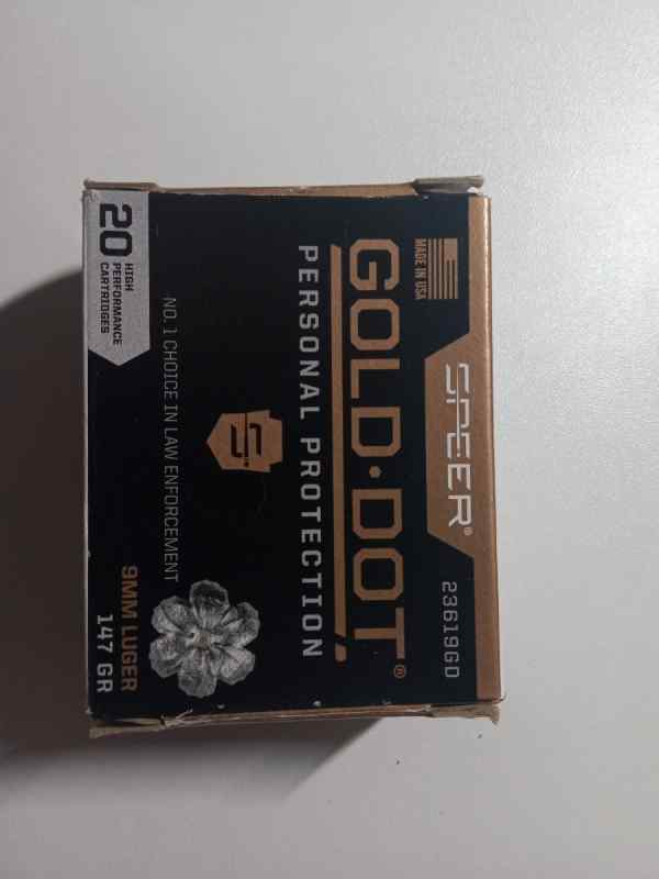 SPEER 9MM LUGER 147GR 20RDS GDHP