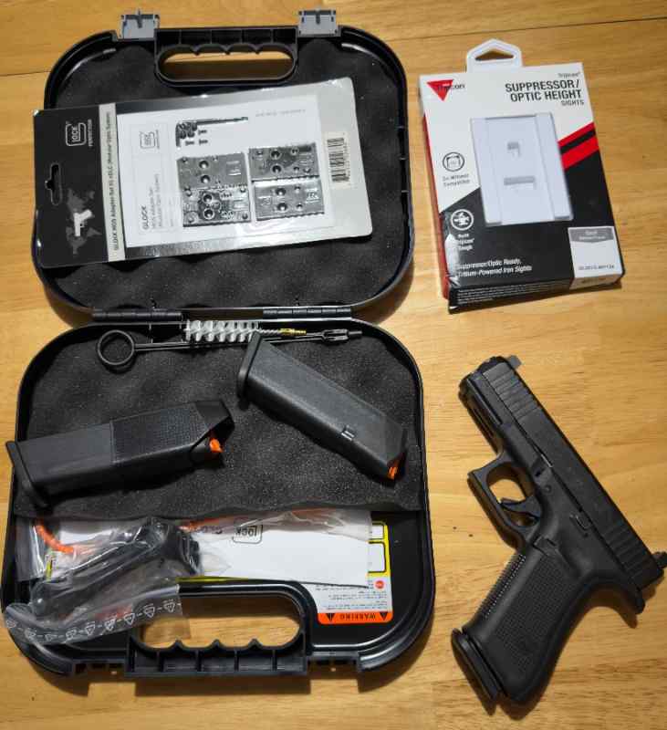 Glock 45 MOS with Trijicon HD XR night sights