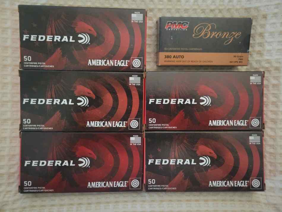 380 ACP - Federal American Eagle &amp; PMC - 300rds