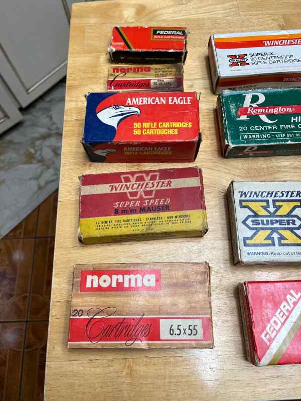 Various Vintage Rifle Ammo