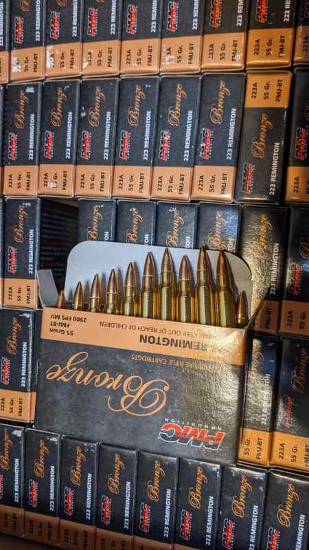 PMC bronze .223 remington fmj 1000 rounds