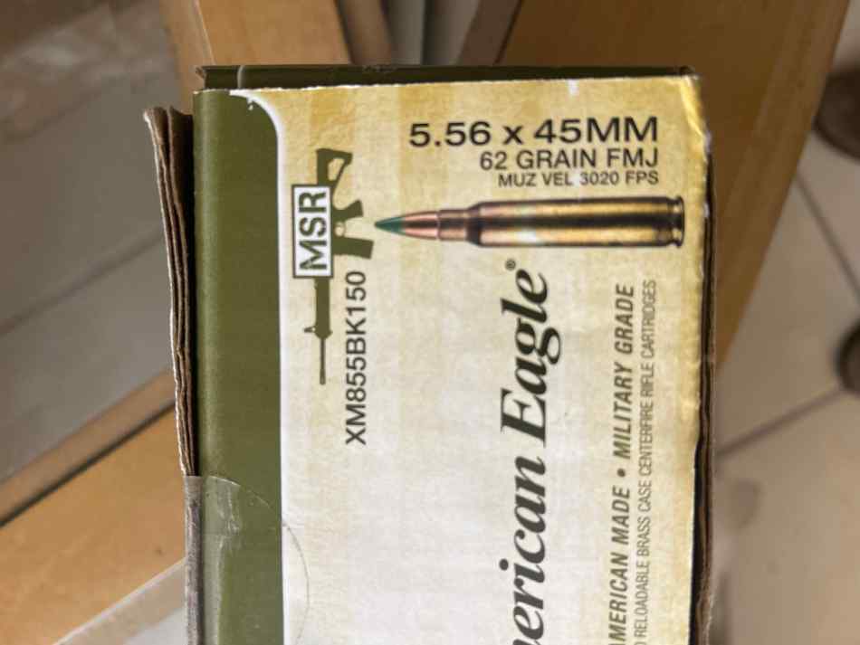 150 rounds 5.56 green tip