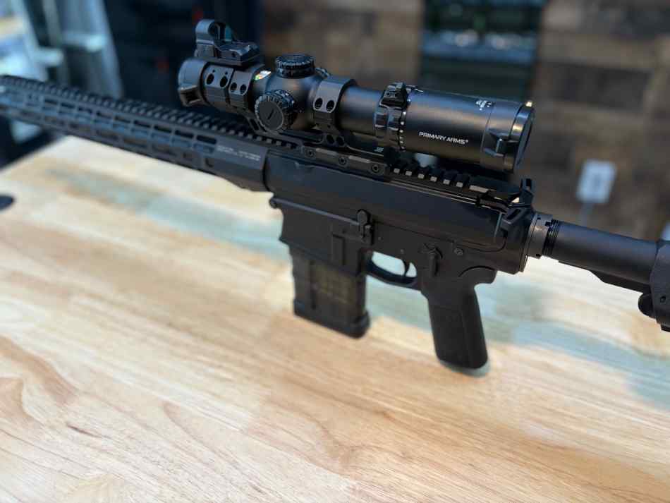 16” .308 AR-10 with optics