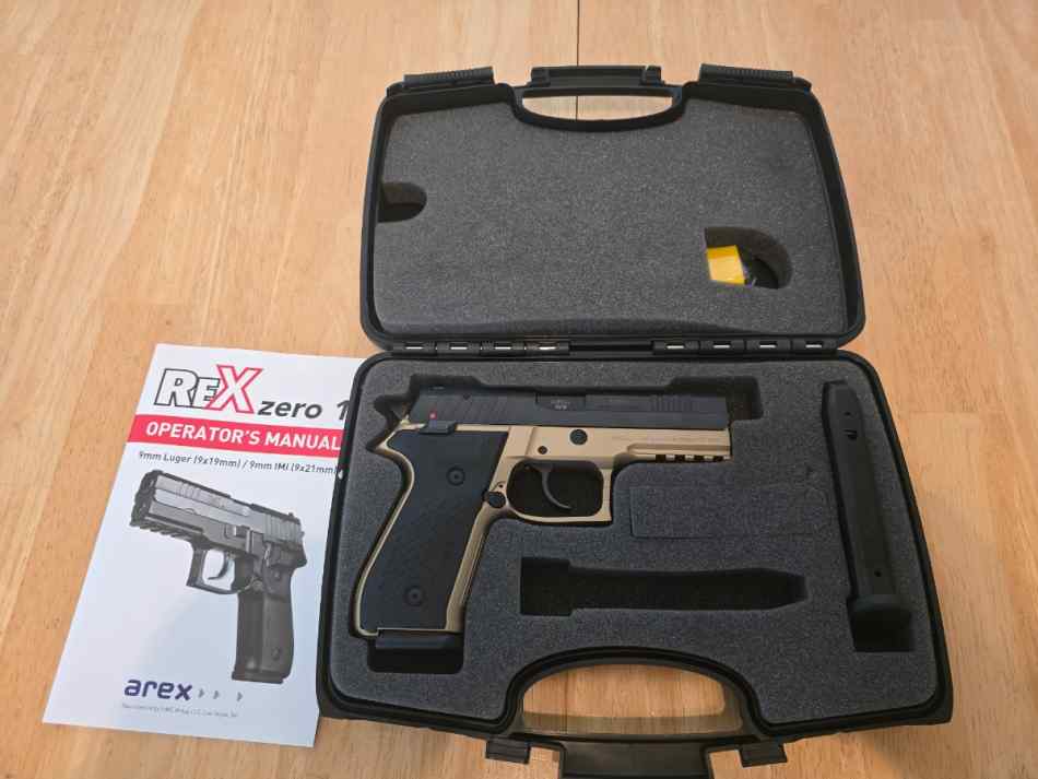 Arex Rex Zero 1 S 9mm Pistol A19544 FDE/Black 4.3&quot;