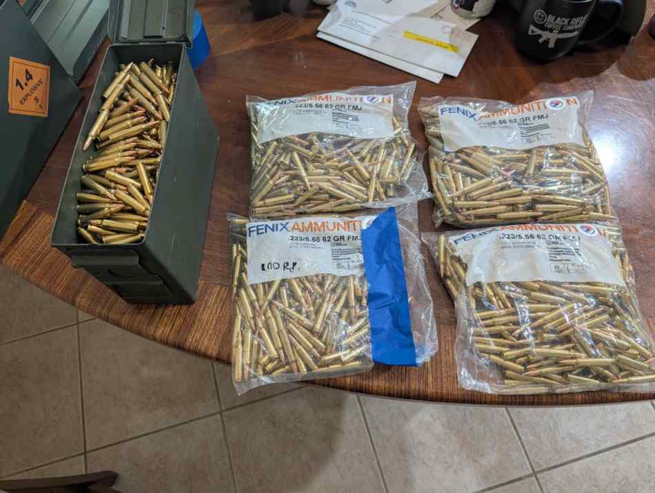 1500 rds Fenix 62gr 5.56