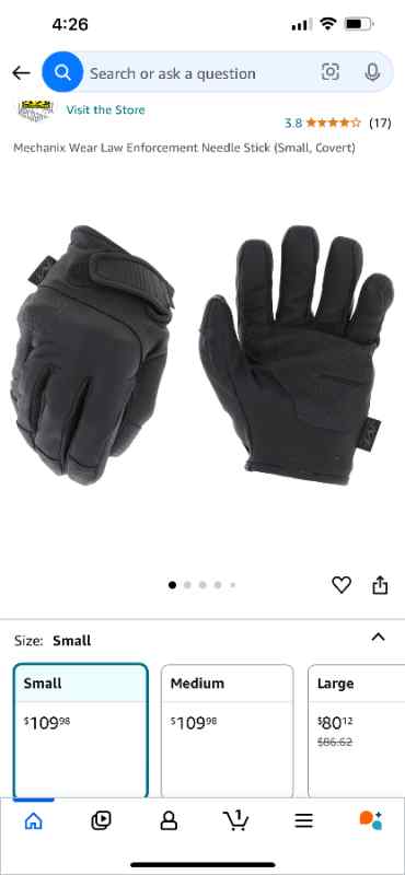 Mechanix Wear Law Enforcement %leather glove