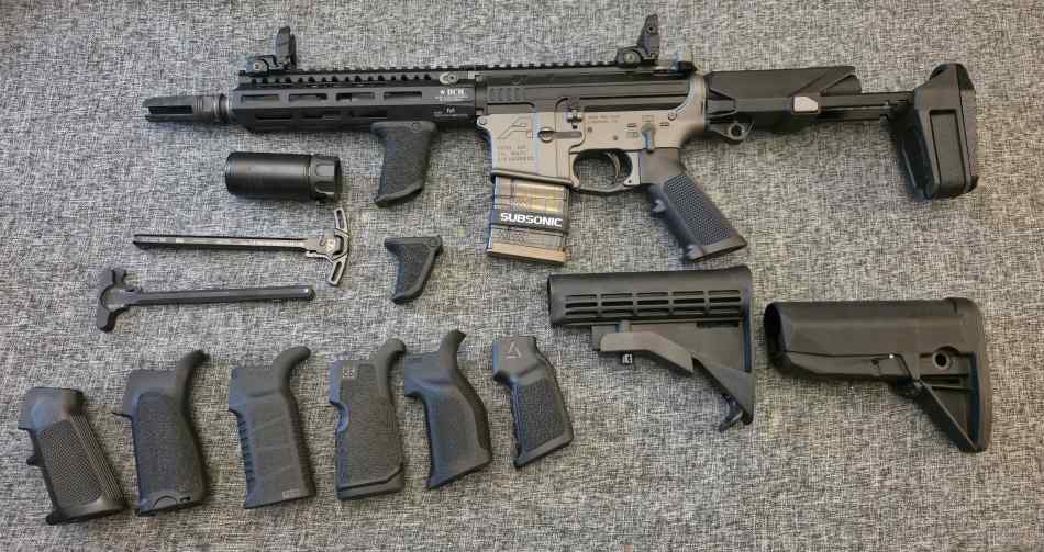 300BLK pistol and accessories 