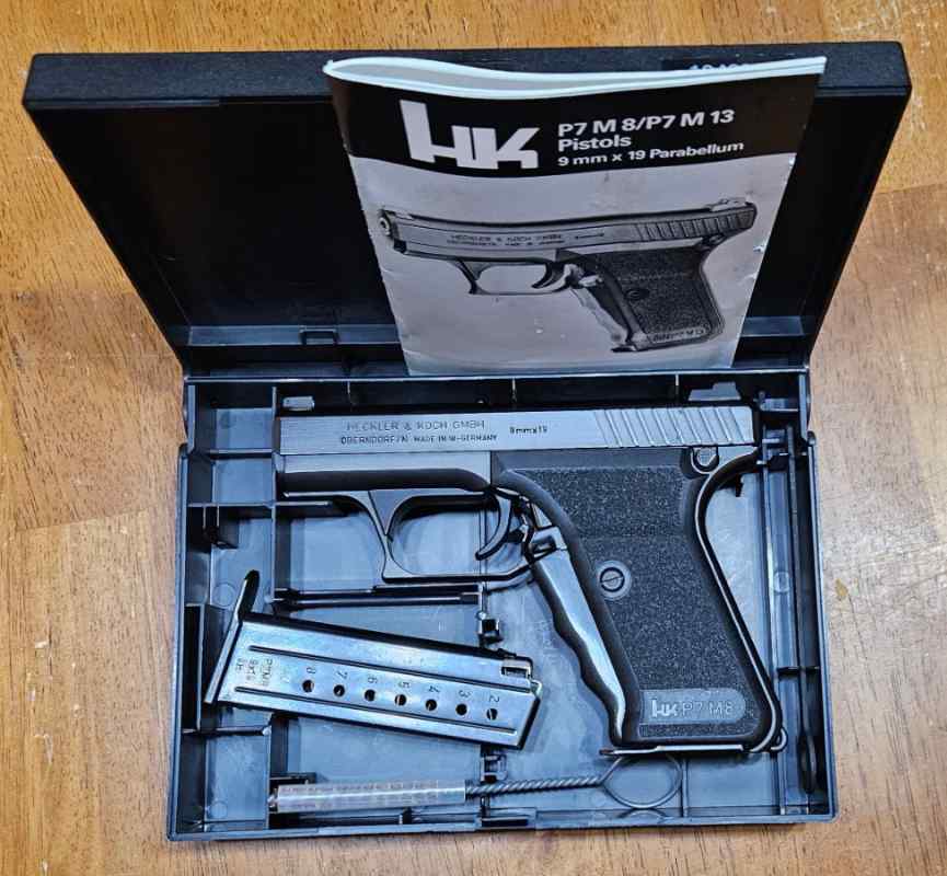 HK P7M8 W. German 9mm lnib Heckler &amp; Koch lnib