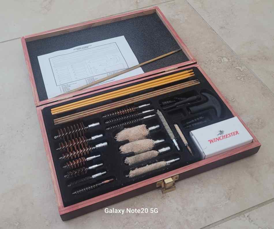 Winchester Gun Cleaning Kit In Wood Box