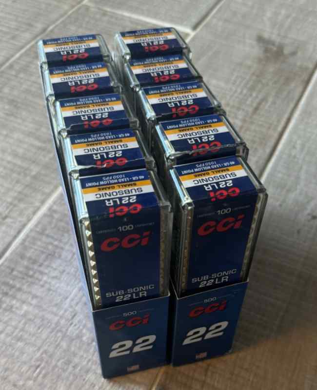 CCI 22LR Subsonic small game - 1000 rds