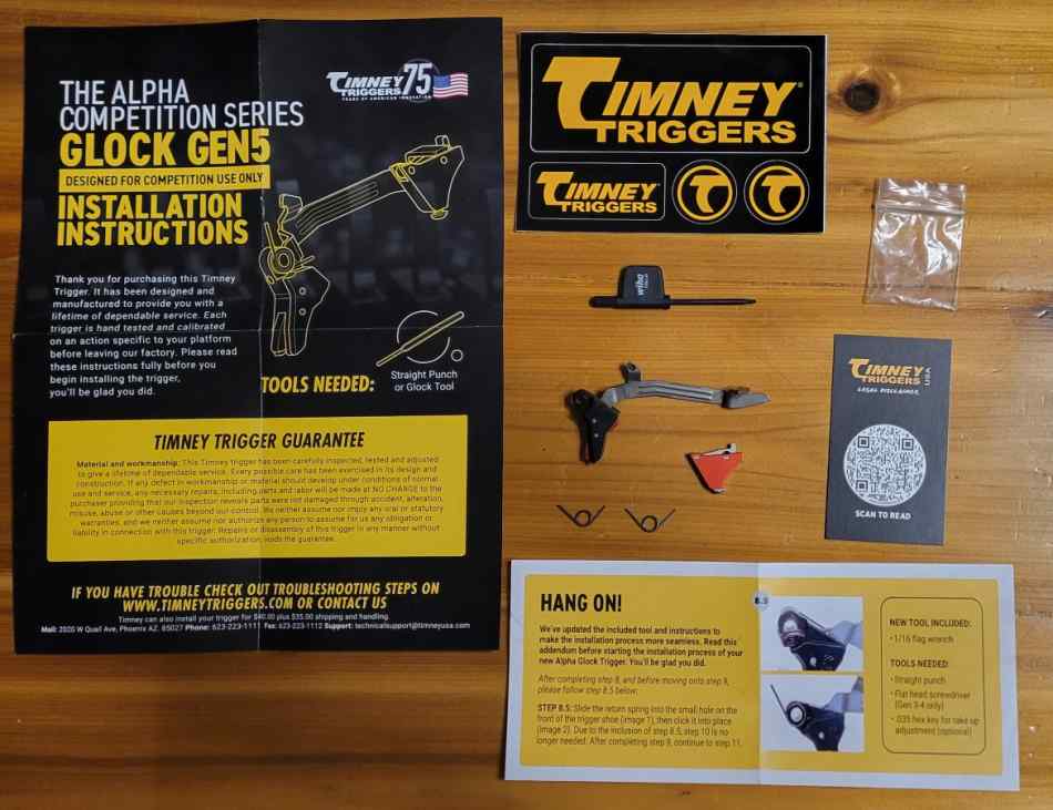 Timney alpha trigger for Glock gen 5 $65