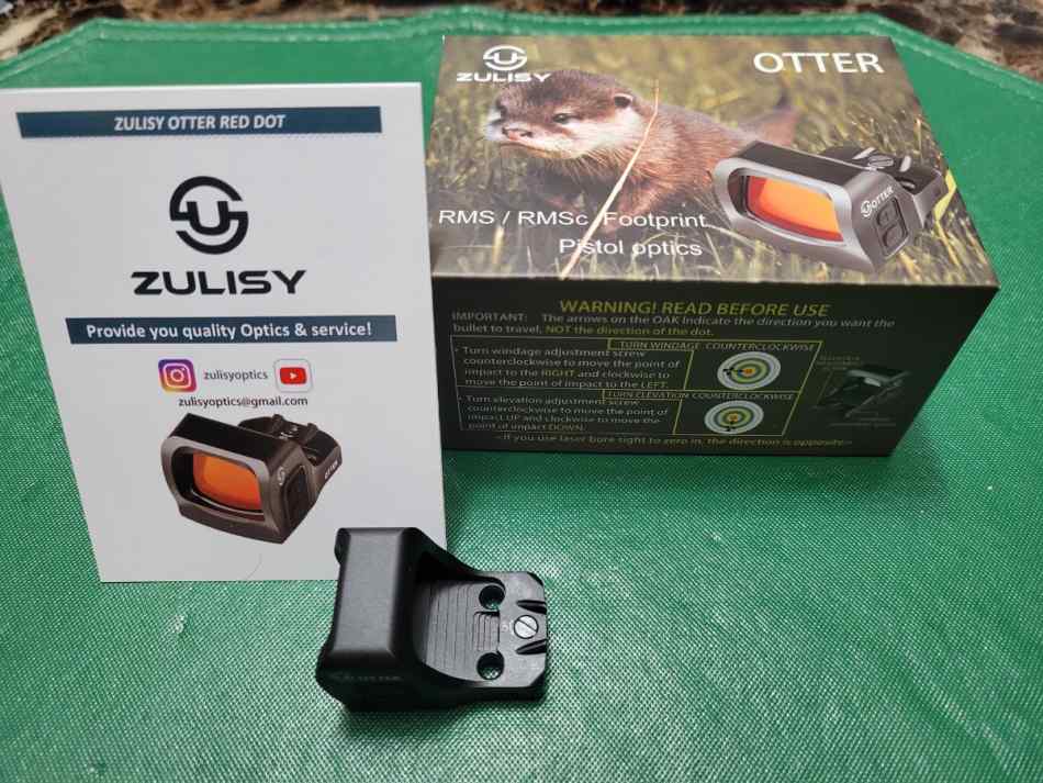 Zulisy Otter Green dot optic rms/rmsc 3 moa