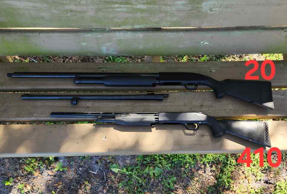 2 Mossbergs. 500 20ga youth combo, 510 youth