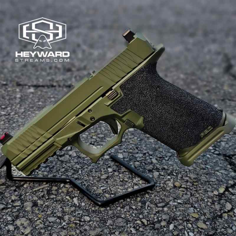 Customized P80, PFC9 OD Green, Hand Stippling