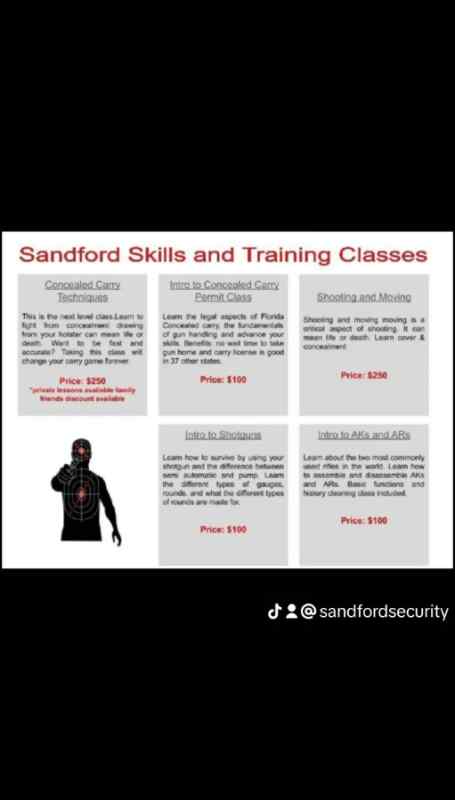 Firearms training security classes 