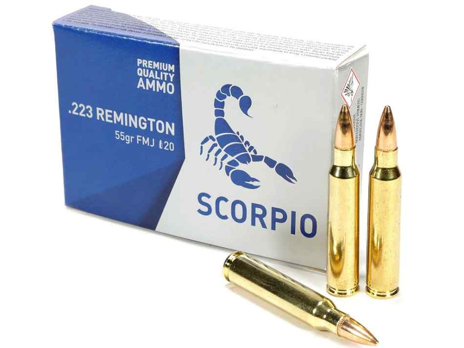 223 (5.56) Ammo Scorpio 55gr FMJ 1K (Broward)