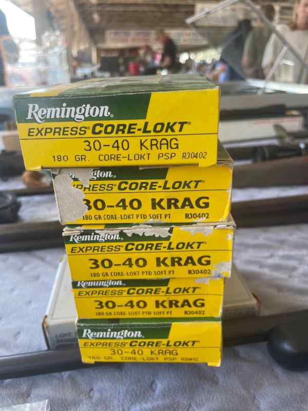 30-40 Krag / 7 mm REM Mag / 12 gauge slugs 