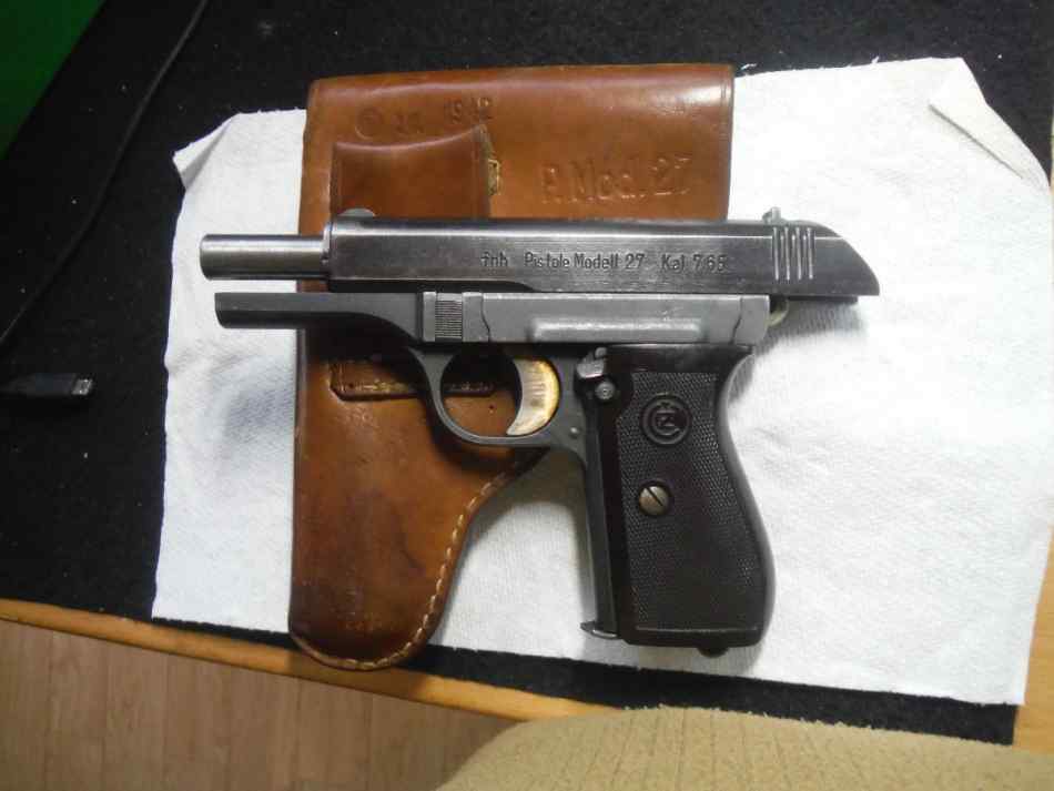 Czechoslovakia Nazi marked pistol rig CZ27