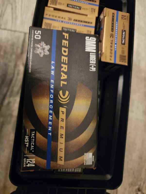 Federal LE HST 9mm 124gr +P JHP - 500 Rds