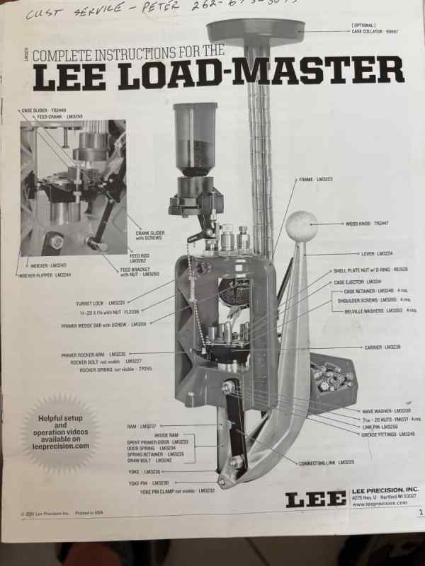 Lee Load-Master Progressive Press/223 Rem W Extras