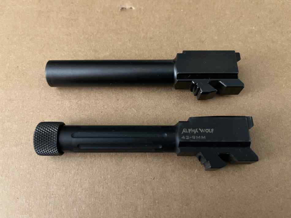 Glock 19 Gen5 Barrel &amp; Glock 43 Threaded Barrel 