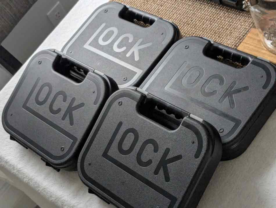 Set of 4 GLOCK OEM Clamshell Cases- $50