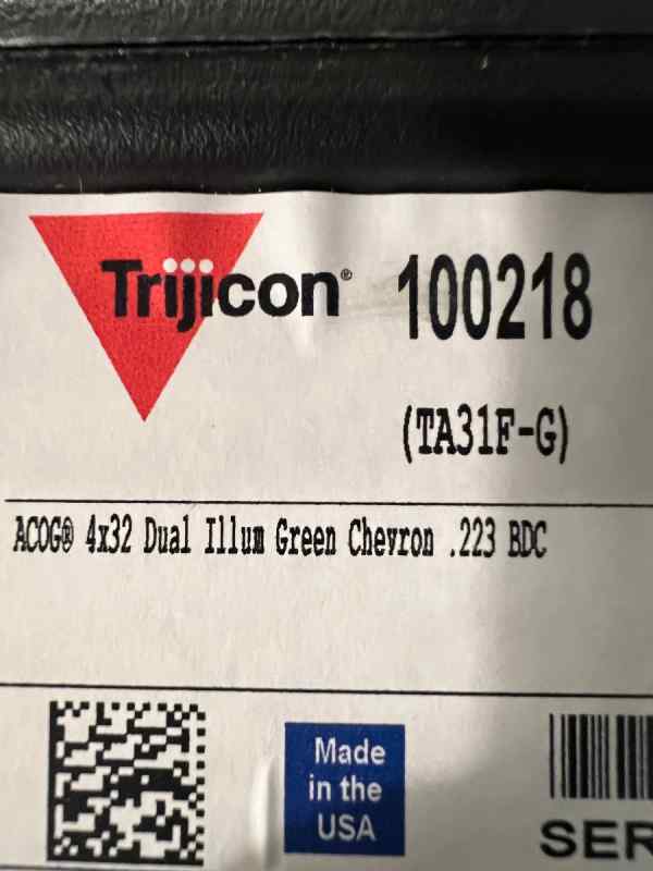 Trijicon ACOG 4x32 Dual Illum Chevron Green