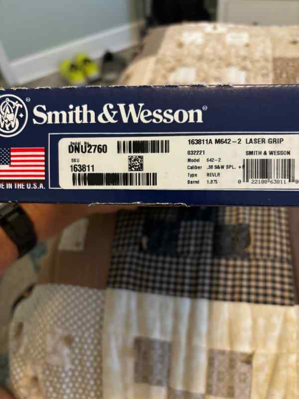 Smith and Wesson Model 642-2 Laser Grip