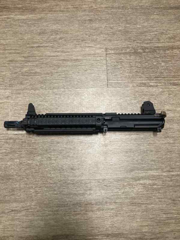 Mk18 upper with warcomp, radian SD Ch, dd sights