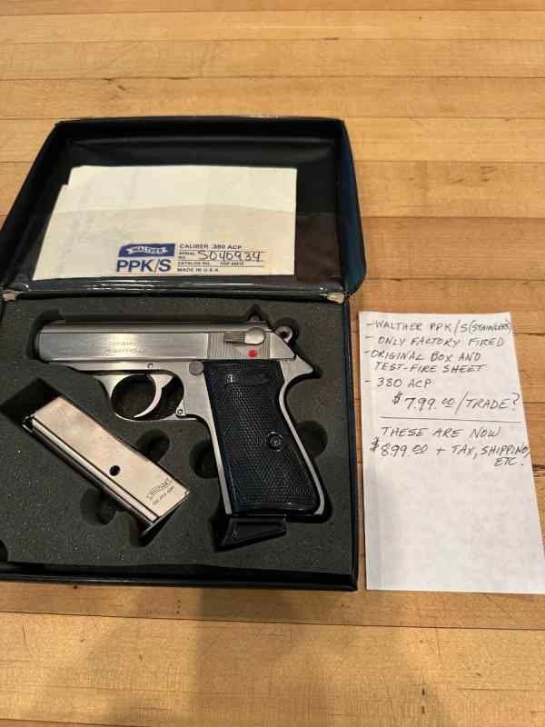 Walther PPK/S Stainless 380 ACP (Auto) 