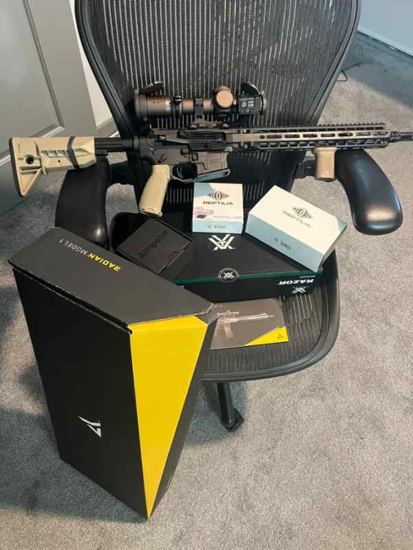 Radian model 1 ($2300) + Vortex/Aimpoint/Reptilia