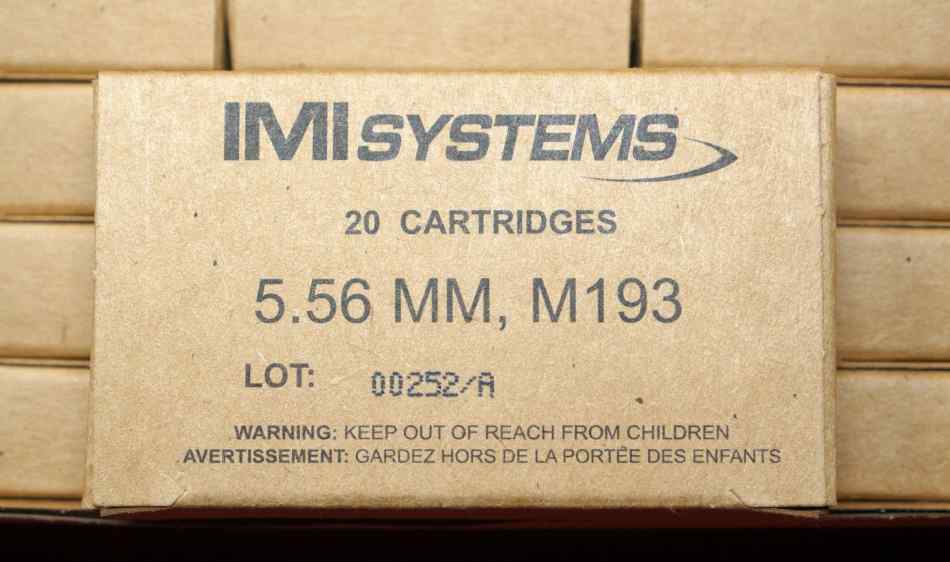 IMI 5.56 x 45 NATO 55gr M193 500 rounds