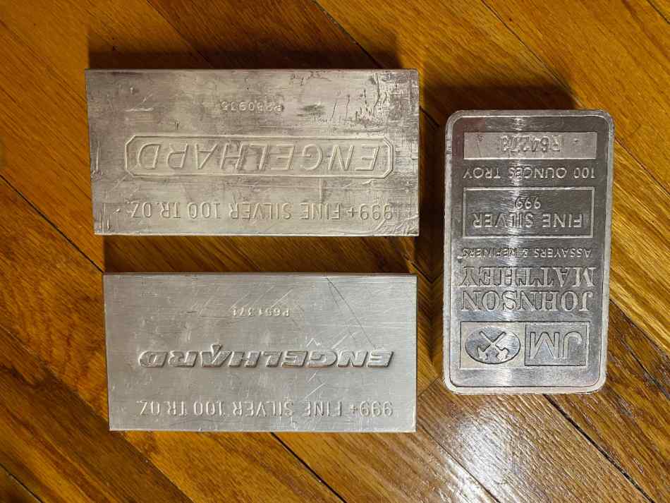 100 oz Silver bars 