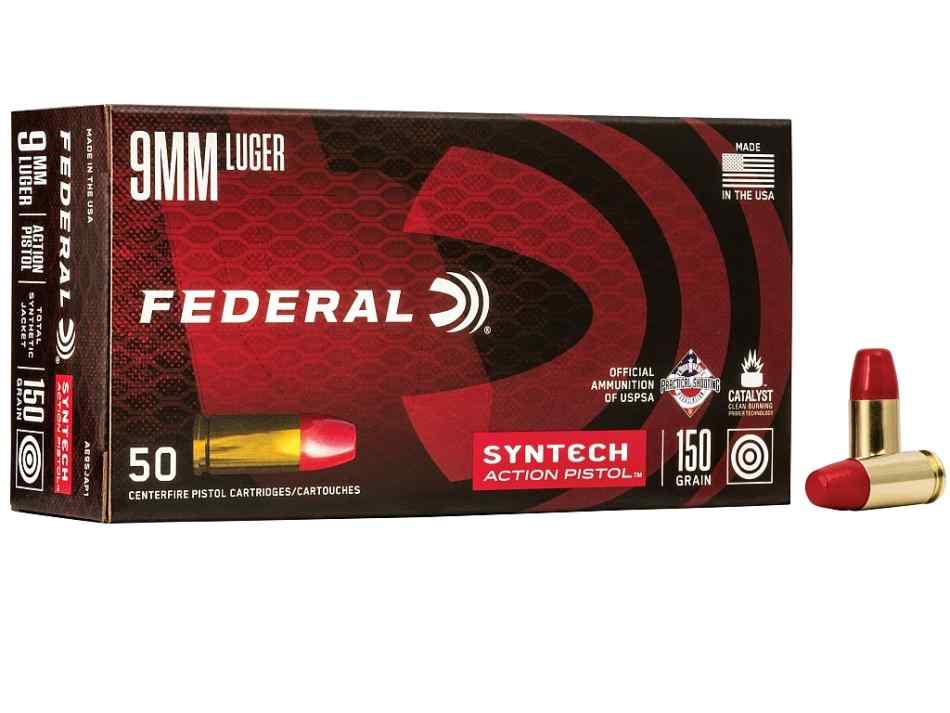 9mm Ammo Federal Syntech TSJ 150gr Subsonic 1000rd