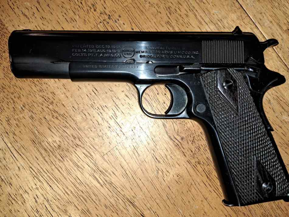 1918 WWI Remington-UMC M1911 45ACP FS/FT