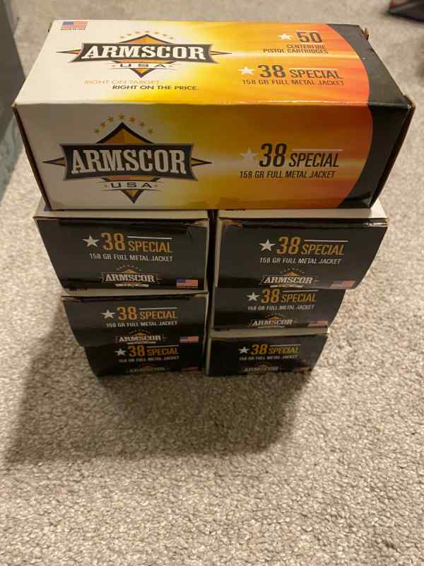 Armscor 38 Special 158gr FMJ Handgun Ammo 350 Rds.