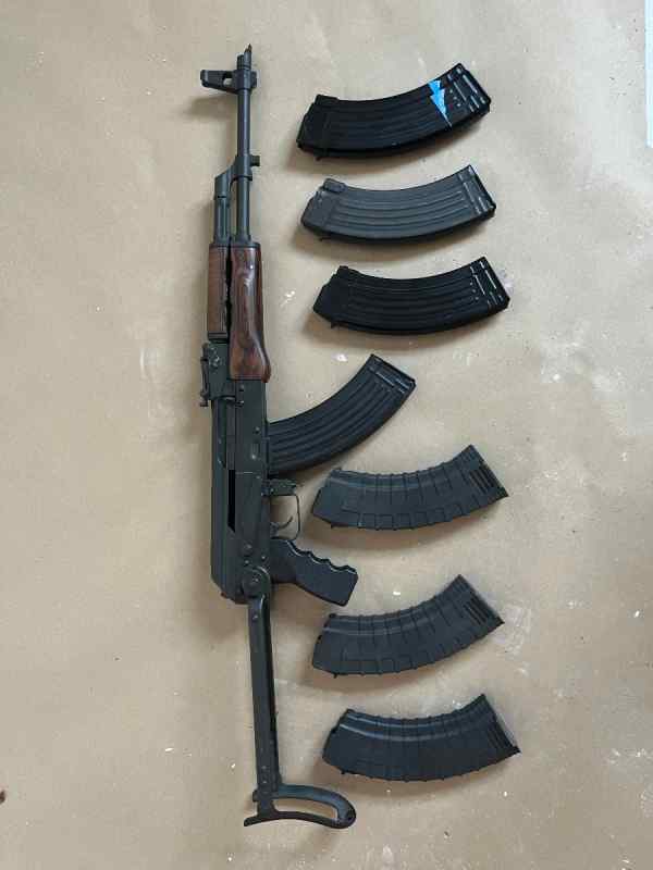 Polish AK 47 underfolder with ammo 