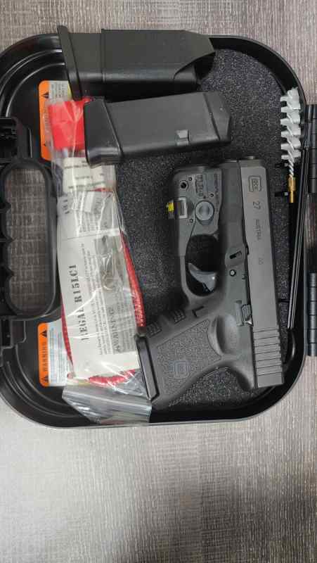 Glock 27 with TRL6 light/laser standard sights