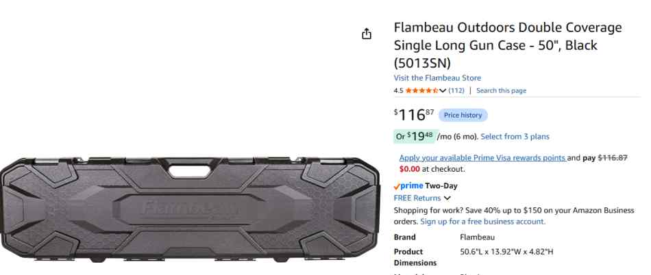 Flambeau gun case 