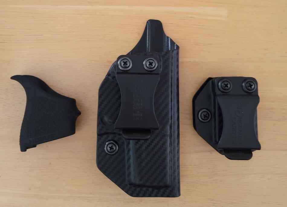 Glock 43, 42, 43X Holster Clip holder Rubber Grip