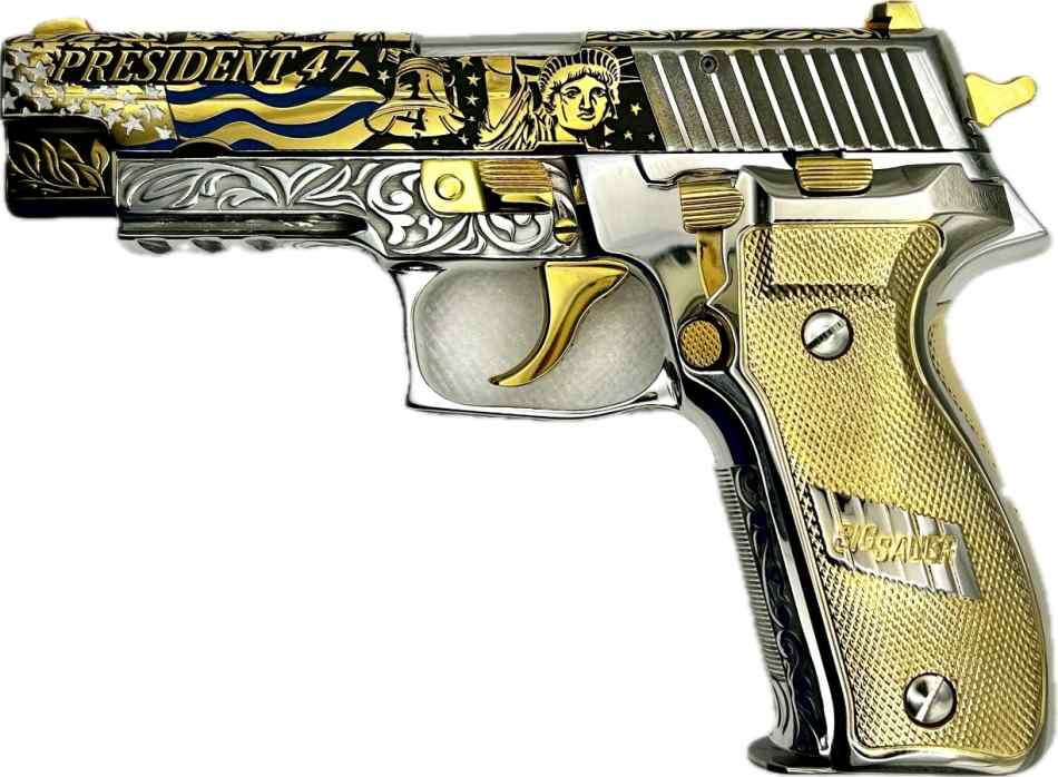 TRUMP Custom Engraved Sig P226 !! Fight ! Fight ! 