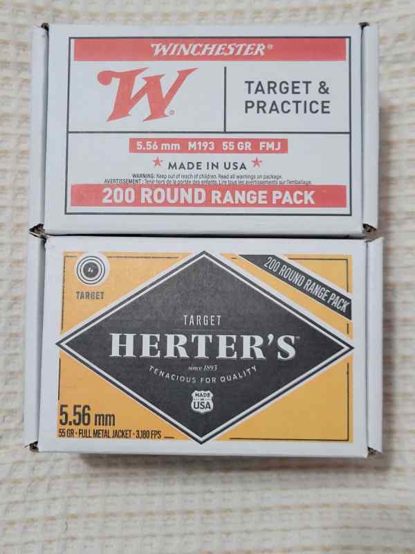 Winchester &amp; Herter&#039;s 5.56 FMJ ammo - 400rds total