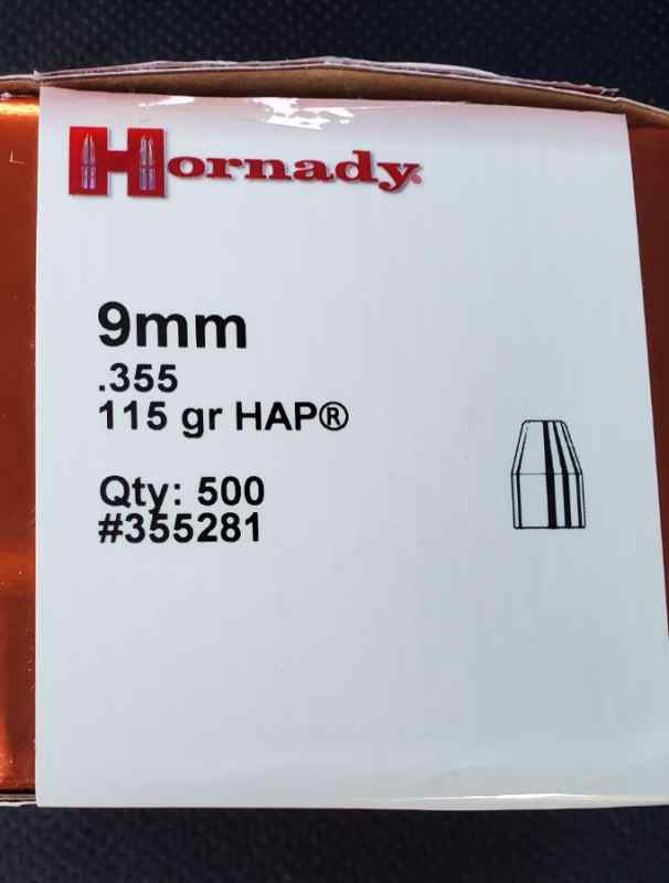 Hornady 9mm bullets for reloading