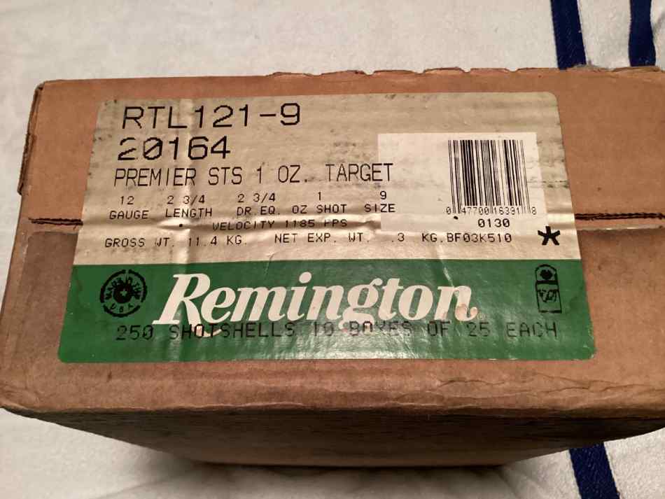 Remington 12 gauge shot shells-250 rds.