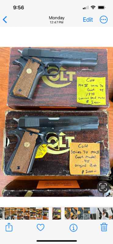 2 colt 1911 series 70 govt. .45s