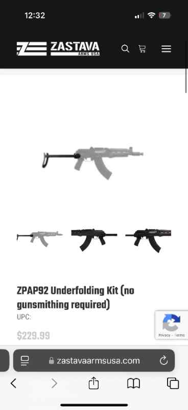 Zastava Underfold stock