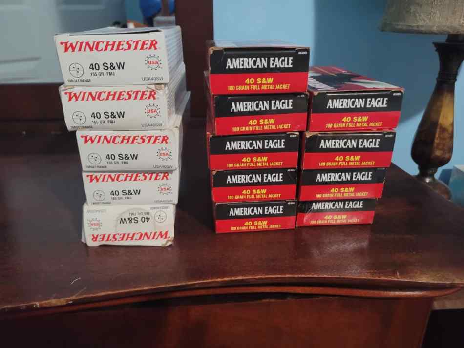 American Eagle .40 S &amp; W x 500 rounds 165 FMJ