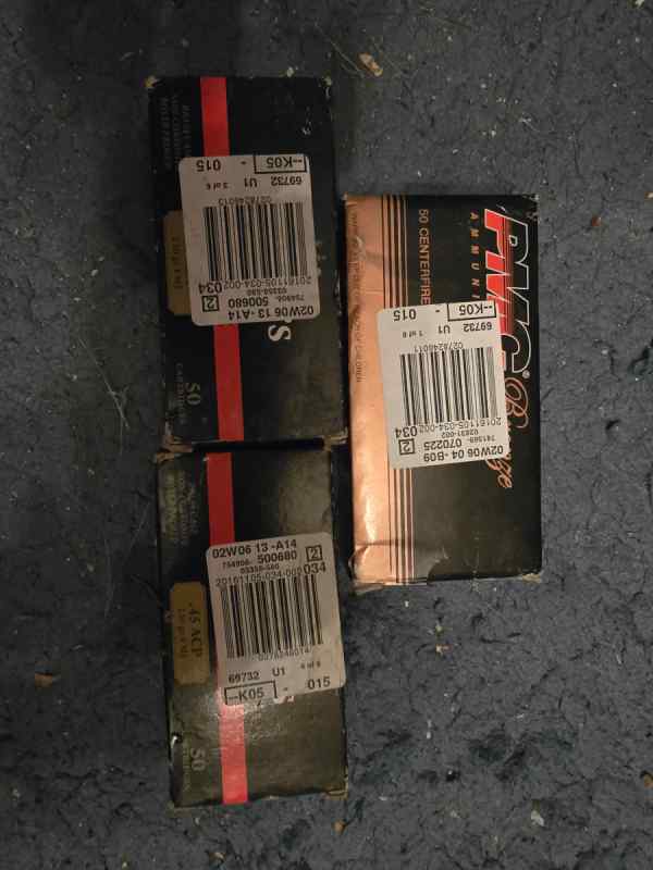 45 acp 3 50 round boxes $70 obo